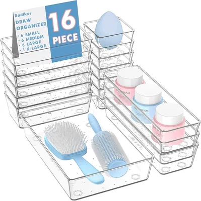 Produktbild von Schubladen-Organizer schreibtisch schubladen schubladeneinsatz 16 Stück organizer schublade