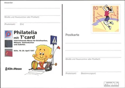 Produktbild von Belege Ganzsachen BRD (BR.Deutschland) 1997 PSo45 Amtliche Sonderpostkarte  Sporthilfe