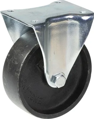 Produktbild von 125mm Bockrolle mit schwarzem Gussrad