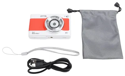 Immagine prodotto di Fotocamera digitale da 56 MP, alta definizione 1080p, display da 2,8 pollici, zoom ottico 8x, autofocus, compatta, ideale per bambini, adolescenti e studenti