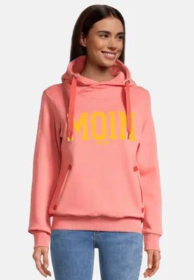 Produktbild von salzhaut Damen Hoodie SÜNN - MOIN XXL Kuscheliger Kapuzenpullover für Frauen – Maritimer Pullover mit Print & dicken Kordeln – Designed in Hamburg