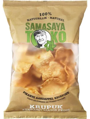 Produktbild von Samasaya Kentang Manis Pedis 70g – Würzige, knusprige Süßkartoffel-Snacks