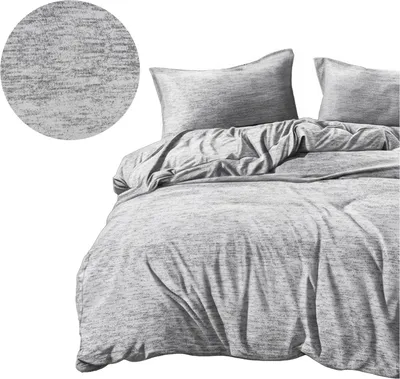 Produktbild von Domarex Bettwäsche-Set 160x200 cm mit 2 Kissenbezügen 70x80 cm – Satin-Mikrofaser, Weich, Wendbar, Premium, Trikotstil