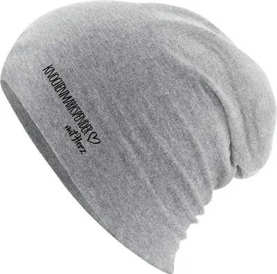 Produktbild von Huuraa Beanie Knochenmarkspender mit Herz Heather Grey One Size Baumwolle und Elasthan Mütze Geschenkidee