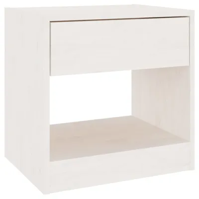 Produktbild von Nachttisch Weiß 40x31x40 cm Massivholz Kiefer