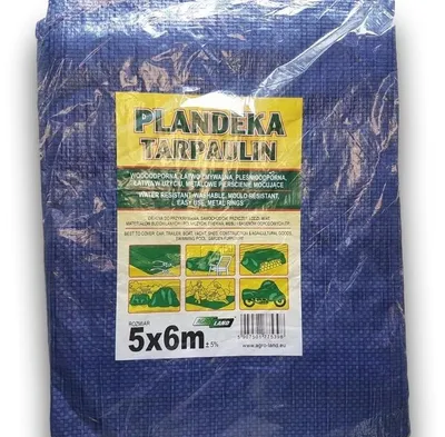 Immagine prodotto di Telo protettivo con occhielli metallici, 5 x 6 metri, impermeabile, adatto per uso esterno e campeggio