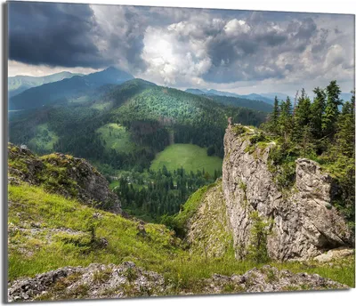 Obrázek produktu pro Krycí deska sporáku 60x52 keramický kryt varné desky splashback skleněná deska deco prkénko na krájení, krajina hory