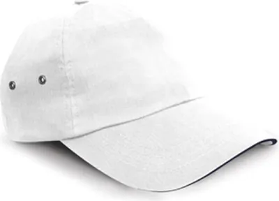 Produktbild von Result Headwear RC072XP | Printers Plush Baumwolle 5 Panel Cap / Kappe / Mütze / Hut - Farbe: White/Navy - Größe: One Size