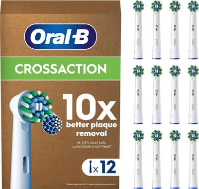Packaging for Oral-B CrossAction toothbrush heads.