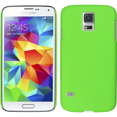 Produktbild von PhoneNatic Case kompatibel mit Samsung Galaxy S5 mini - Hülle grün gummiert Hard-case + 2 Schutzfolien