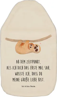 Produktbild von Mr. & Mrs. Panda Wärmekissen Faultier Kind - Weiß - Geschenk, Wärmflasche mit Bezug, Baby, Bettflasche, Flauschige, Wärmflaschen, Mutter, Liebe