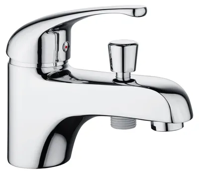 Produktbild von ROUSSEAU CARDIFF Einloch-Wannen- und Duscharmatur aus Chrom – Wassersparend – Glänzende Oberfläche