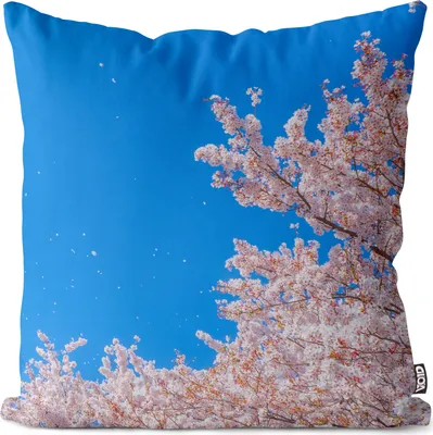 Produktbild von VOID Sakura Kirschblüten Baum Himmel Kissenbezug Kissenhülle sofa couch wohnzimmer dekoration wasserfest Outdoor Garten Kissen bezug deko