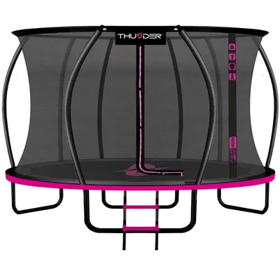 Produktbild von THUNDER® | ULTRA 12FT PINK | Gartentrampolin 366 cm | Sicherheitsnetz innen | 72 gehärtete Federn | Belastbarkeit 150 kg | Rosa