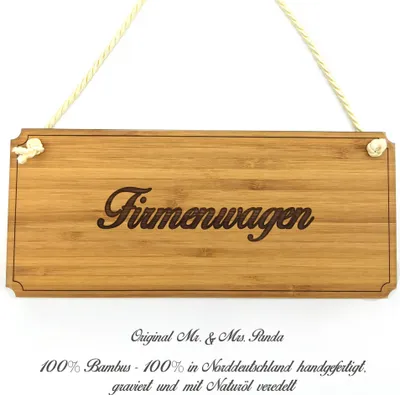 Produktbild von Mr. & Mrs. Panda Wegweiser Firmenwagen - Geschenk, Schild, Werbeschild, Shabby, Türschild, Graviert, Holzschild, wandtafel, Geschenkidee, Landhaus
