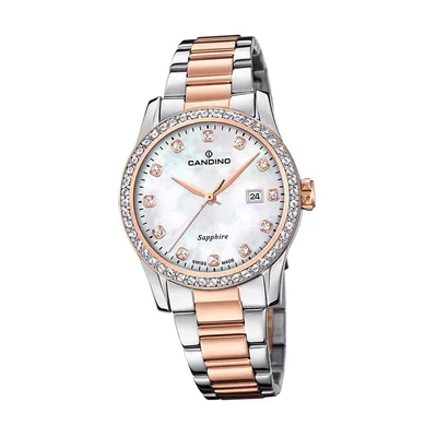 Produktbild von Candino Edelstahl Damen Analog Armbanduhr rosegold silber Candino Elegance D2UC4741/1
