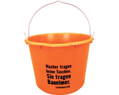 Produktbild von Profi Baueimer robust orange kranbar mit Hakenbügel Ø 385 mm 20 l