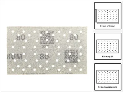 Produktbild von Mirka IRIDIUM Schleifstreifen Grip 81x133mm K80, 100 Stk. ( 246B109980 )
