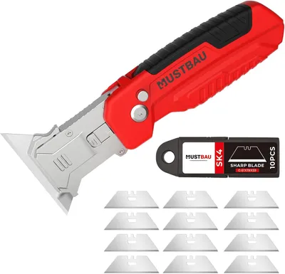 Image de Klapmesser en aluminium, avec 10 lames de rechange SK5, universel, pour travaux de découpe