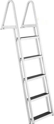 Zdjęcie produktu dla Zdejmowana drabinka do łodzi - 5 stopni - udźwig 159 kg - 610x455x1825 mm - stabilna i bezpieczna pomoc przy wspinaczce - idealna do łodzi i basenów