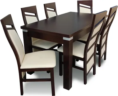 Produktbild von Essgarnitur Esstisch 6 x Stuhl Set Set Garnitur Tisch Lehnstuhl Essgruppe 7tlg.