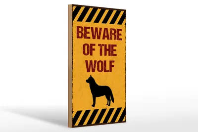 Produktbild von Holzschild Spruch 12x18 cm Wolf Schild