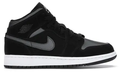 Imagen del producto de Jordan 1 Mid Blanco, y Gris (talla para jóvenes) - Talla europea 36