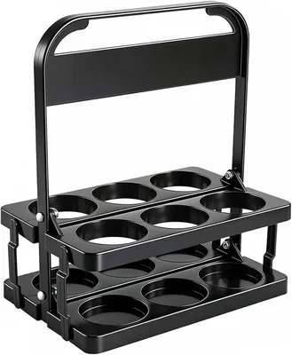 Imagen del producto de Cesta plegable para bebidas, color , 31 x 27 x 18 cm, para 6 botellas, de plástico