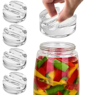 Obrázok produktu pre Solidchoice – Súprava 4 sklenených závažiek na fermentáciu, určených pre sklenené nádoby Weck