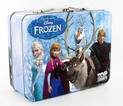 Produktbild von Disney Frozen Top Trumps im Blechkoffer (englisch) Kartenspiel Quartettspiel Eiskönigin