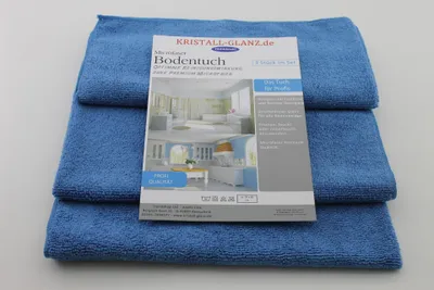 Produktbild von Kristall-Glanz Bodentücher 3er blau
