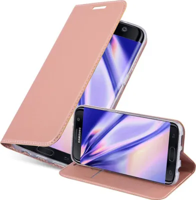 Image de Cadorabo Housse pour Samsung Galaxy S7 EDGE Housse en rose Cover Etui Book Case Booklet