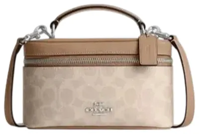 Productafbeelding van Dameshandtas Coach Rainer Crossbody 18, uitgevoerd in beige signature canvas