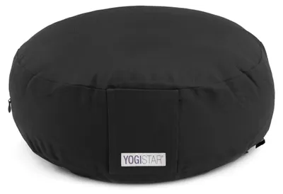 Produktbild von Yoga + Meditationskissen rund, schwarz Maße: 35 cm x 15 cm