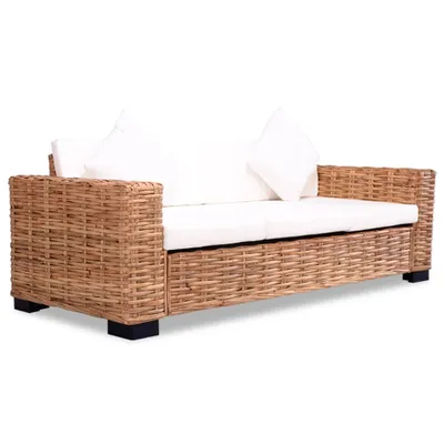 Produktbild von vidaXL Sofa-Set 15-tlg. Natur Rattan