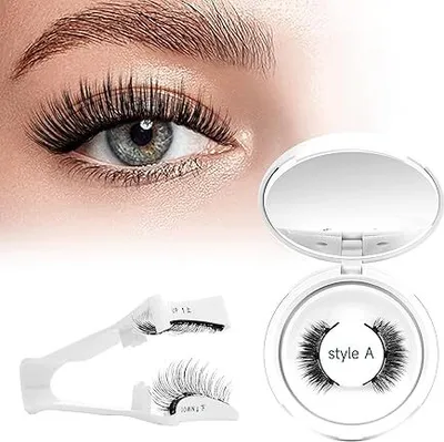 Produktbild von Magnetische Wimpern,Magnet Wimpern Ohne Eyeliner,Magnetische Wimpern mit Applikator,Wimpern Magnetisch Natürlicher Look,Kein Kleber erforderlich Wimpern Magnetic(SET-A)