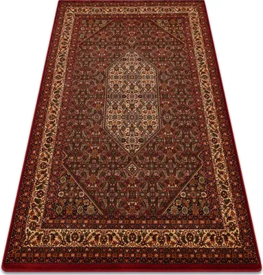 Produktbild von Wollteppich POLONIA Gericht Burgund rot 235x350 cm
