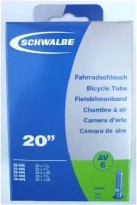 Produktbild von Schwalbe 10413310V, Presta-Ventil, 20", 25,4 - 25,4 mm, 4 cm, Schwarz, Deutschland