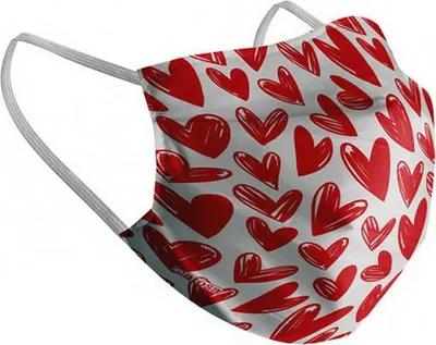 Immagine prodotto di Cuore di maschera igienica in tessuto riutilizzabile per bambini