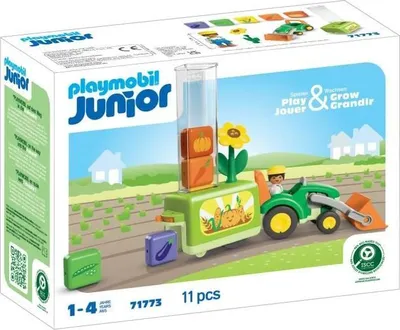 Immagine prodotto di PLAYMOBIL Trattore Junior con seminatrice, 11 pezzi, dai 12 mesi in su, plastica multicolore