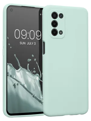 Produktbild von kwmobile Slim Case kompatibel mit Oppo A74 (5G) / A54 (5G) Hülle - Handyhülle aus Silikon in Cool Mint