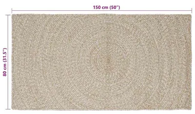 Zdjęcie produktu dla vidaXL Dywaniki Naturalny i biały 80 x 150 cm Juta