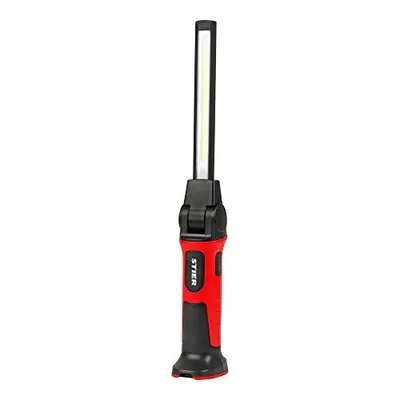 Produktbild von STIER LED Akku Werkstattlampe Premium 1000 Lumen, IP65, 3200 mAh Akku, LED Arbeitsleuchte, Stablampe, LED Arbeitslampe mit Magnet, Handlampe, Akkulampe