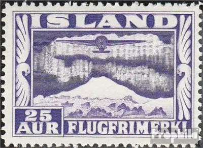 Produktbild von Briefmarken Island 1934 Mi 177A postfrisch Flugpostmarken