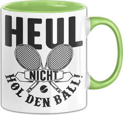 Produktbild von Tischtennis Tasse Geschenk Tischtenniss-Spieler Geschenkidee Heul Nicht Hol Den Ball (Grün)