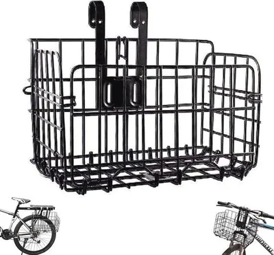 Produktbild von Famanu Faltbare Fahrradkorb - Metallnetz - Abnehmbar & Vielseitig - Ideal für Mountainbikes & Falträder