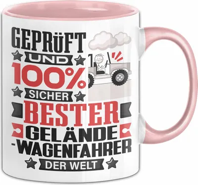 Produktbild von Geländewagenfahrer Geschenk Lustiger Spruch für Geländewagenfahrer Geschenkidee Bester Geländewagenfahrer Der Welt (Rosa)