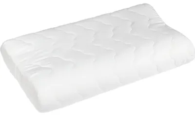 Image de Coussin anatomique en mousse à mémoire de forme, dimensions 60x33 cm, hauteur 9-11 cm, couleur blanche