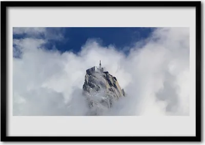 Produktbild von Bild 70x50 MDF-Rahmen Wandkunst Wolken Berglandschaft