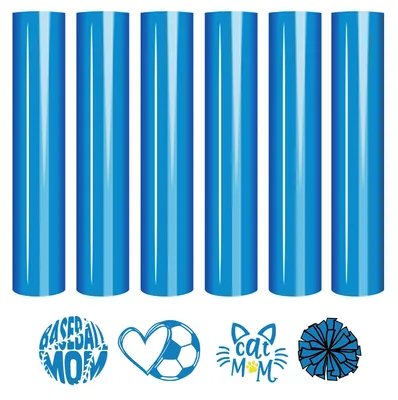 HTV-Bügelvinyl, 6 Blatt, 30,5 x 25,4 cm, lichtblau
